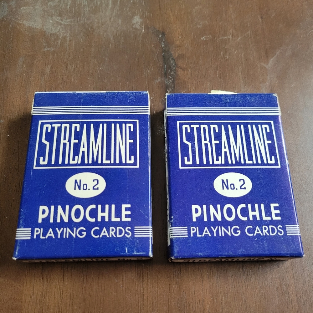 Pair of Streamline No. 2 Pinochle Playing Cards
